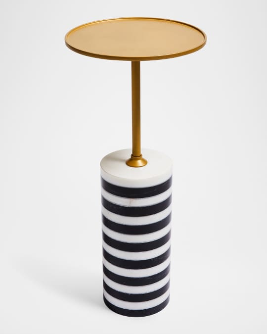 Priorities Round Stripe Side Table