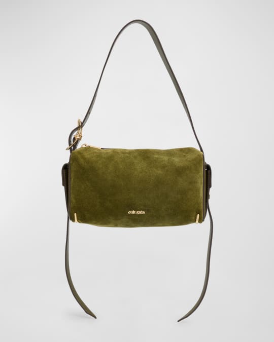 Natasha Zip Suede & Leather Shoulder Bag