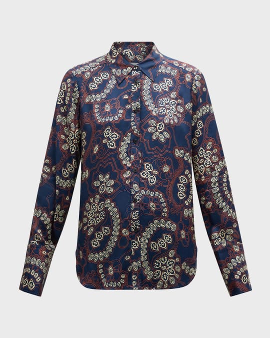 Aiden Abstract-Print Viscose top
