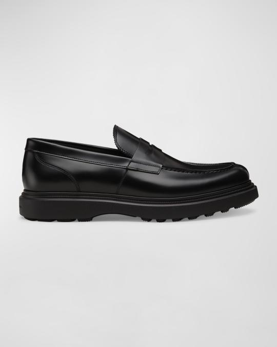 Stuart Weitzman Men\'s Black Penny Loafers SW CLUB CLASSIC PENNY LOAFER in BLACK for Women | Stuart  main image 3