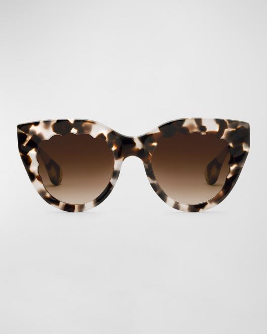 KREWE Tortoise Sunglasses COLETTE NYLON | Blonde Tortoise 18K | KREWE main image 4