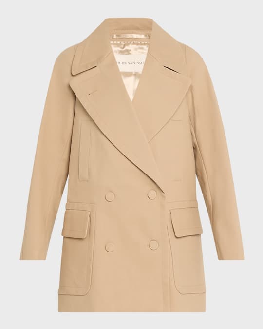 コート DRIES VAN NOTEN 'Randia' coat Dries Van Noten Randia Short Peacoat | Neiman Marcus