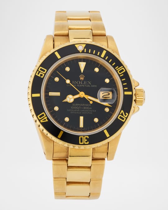 Vintage Watches Men's Rolex 18K Yellow Gold Oyster Perpetual