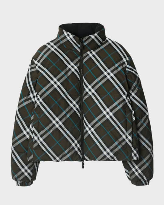 ダウンジャケット・コート BURBERRY Cropped Reversible Check Puffer Jacket F2029CA1-8C17-48C0-9171-