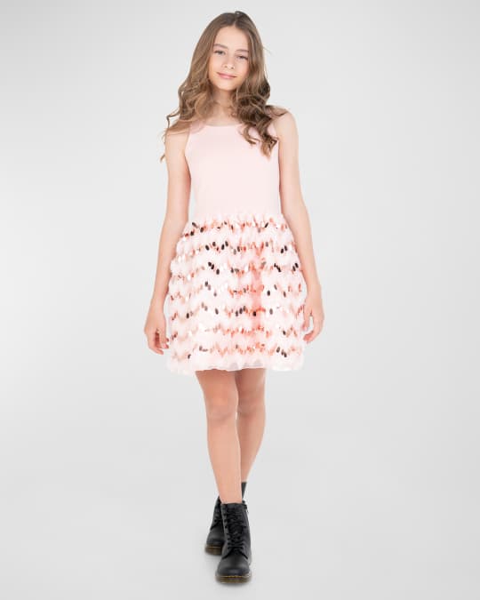 Girl's Maya Knit Sequin Dress, Size 7-16