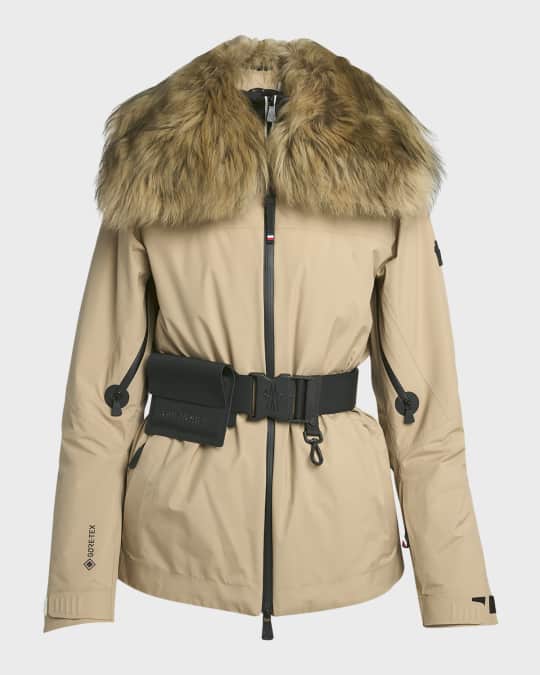 Moncler Grenoble Vizelle Belted Performance Jacket | Neiman Marcus