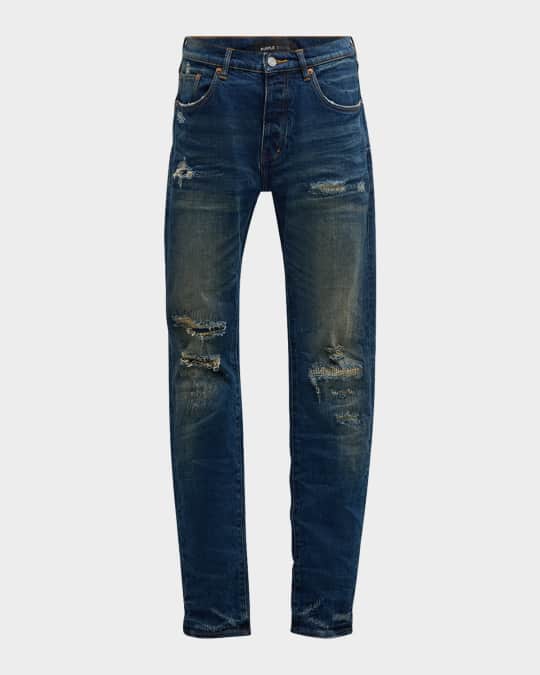 Men's Distressed Tapered Jeans