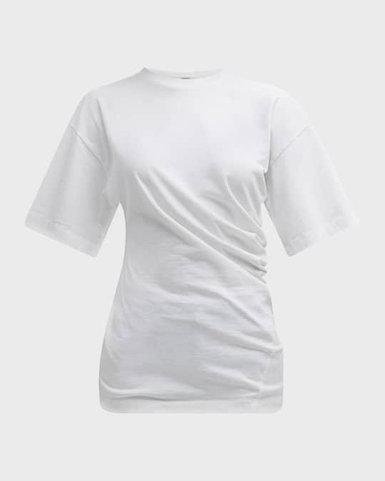 Toteme Twisted Jersey Short-Sleeve T-Shirt | Neiman Marcus