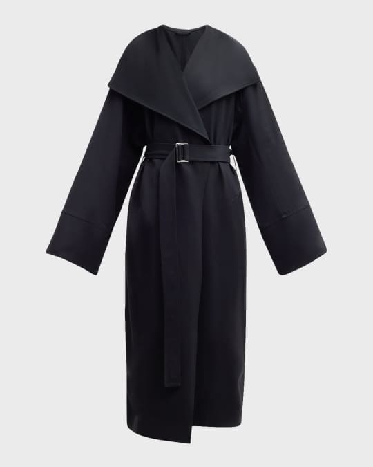 Toteme Belted Signature Twill Coat | Neiman Marcus