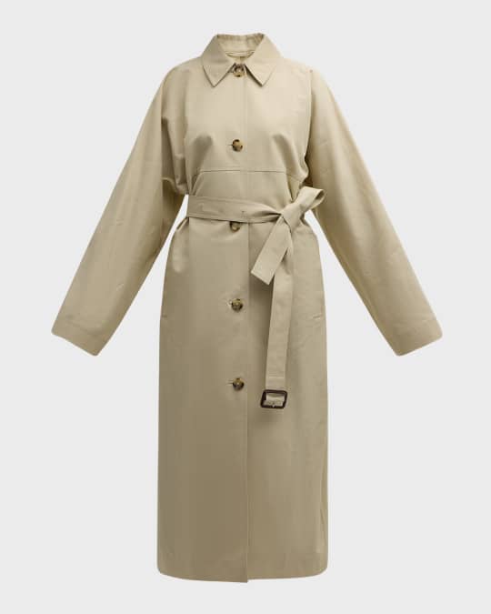 VIP【関税送料無料】希少 Toteme Long trench coat DHgate.com:Toteme Womens Grass Green Cotton Long Trench Coat