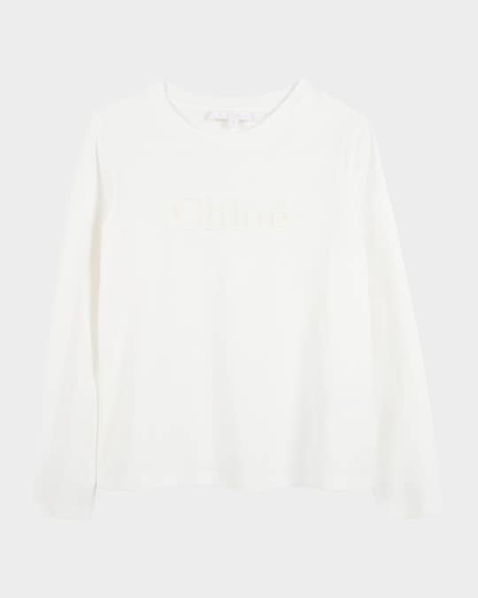 Girl's Logo Embroidered T-Shirt, Size 8-14