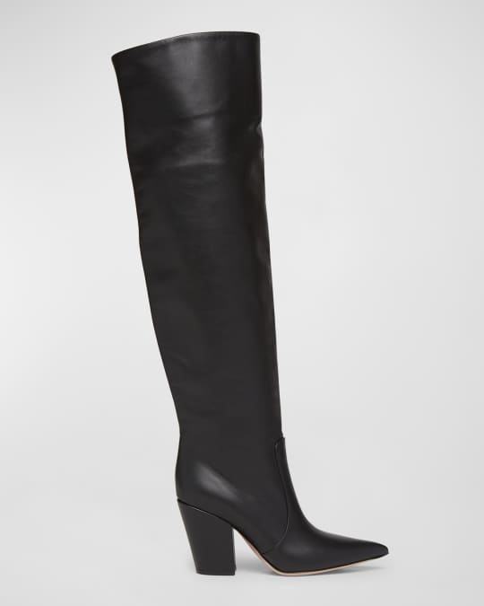 Calfskin Leather Over-The-Knee Boots