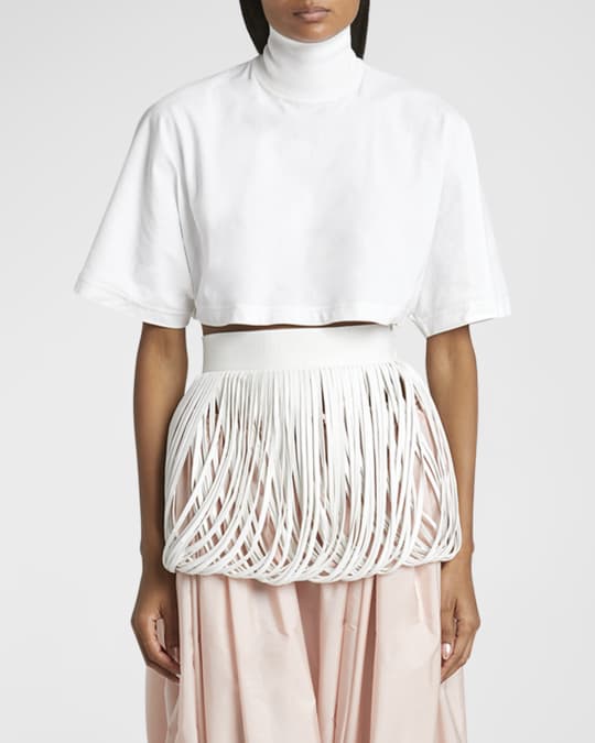 ALAIA Open Fringe Leather Belt | Neiman Marcus