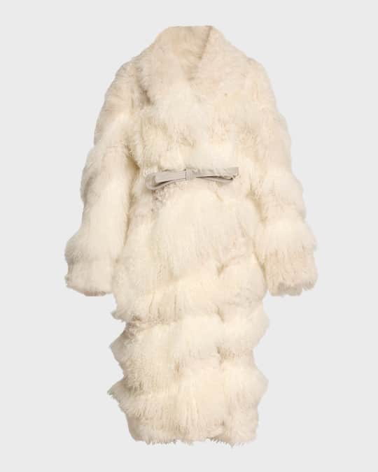 Emrys Oversized Lamb Shearling Cocoon Coat