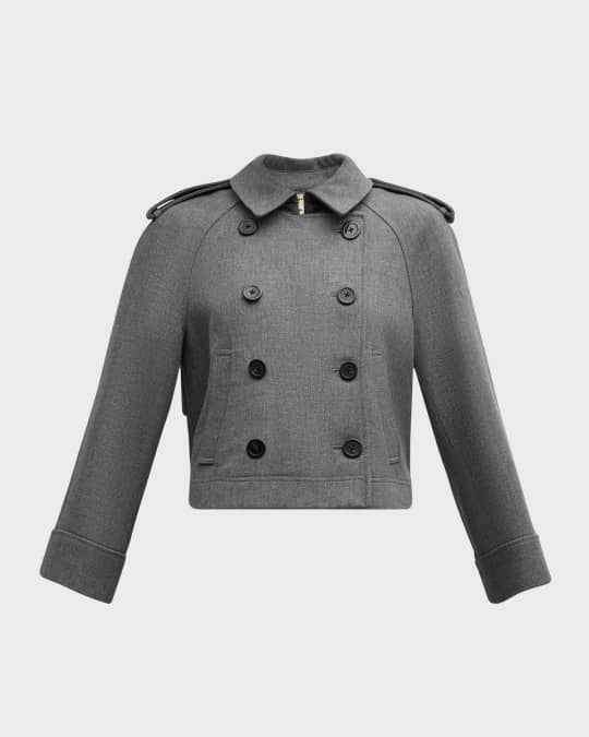 Veronica Beard Conneley Cropped Trench Coat Neiman Marcus