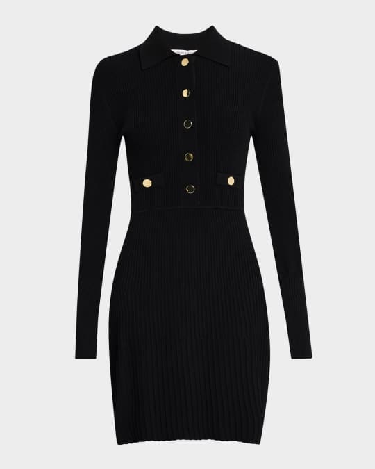 Lauper Long-Sleeve Ribbed Mini Dress