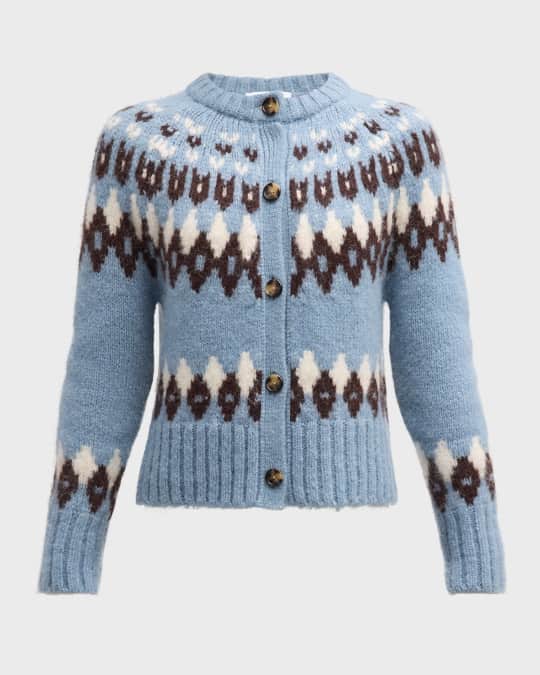 Veronica Beard Christina Fair Isle Cardigan | Neiman Marcus