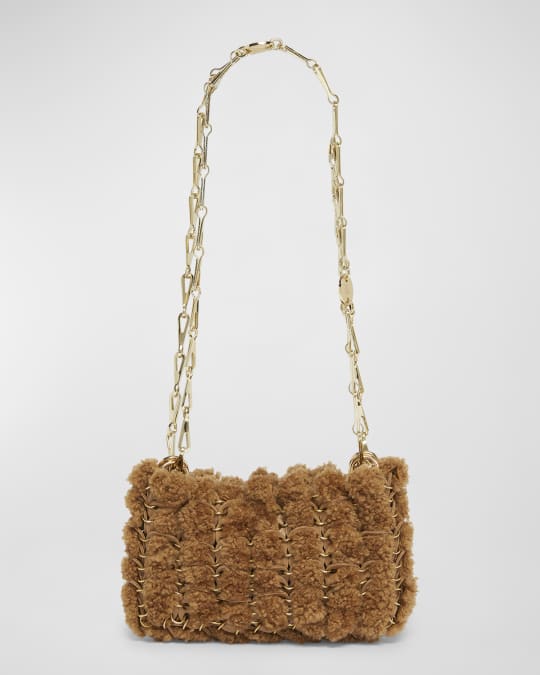 Sac a Main Disc Sheep Shearling Fur Shoulder Bag