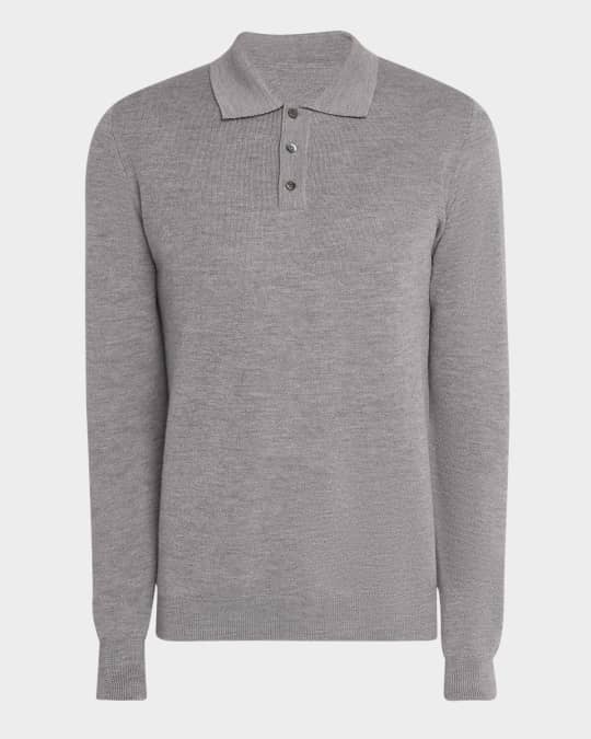 Men's Lightweight Milano Stitch Polo Sweater