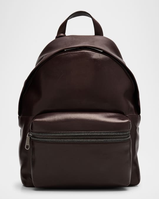 Monili Zip Leather Backpack