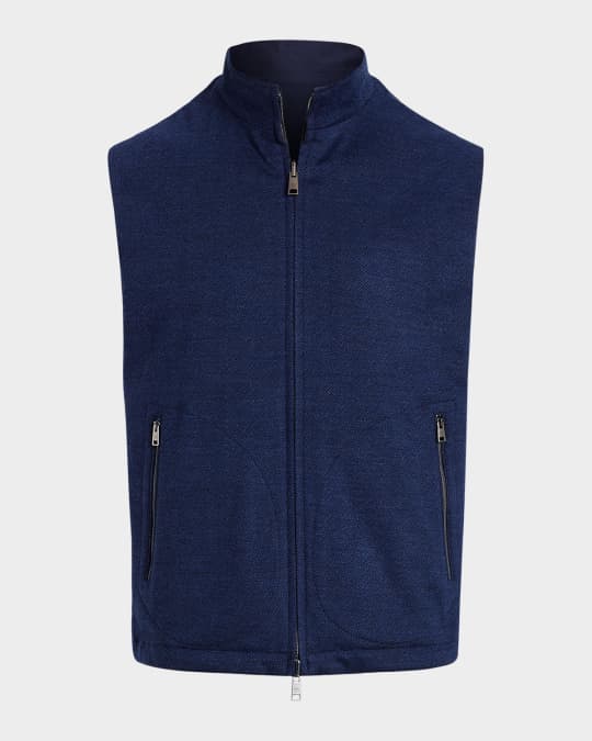 Men's Reversible Houndstooth Hybrid Vest