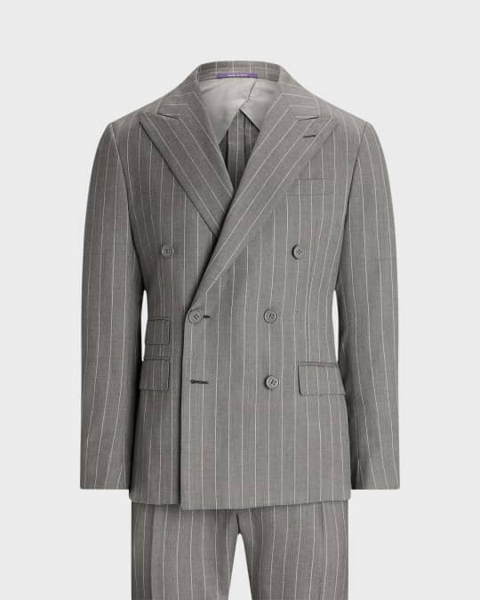 Ralph Lauren Purple Label Men's Kent Hand-Tailored Pinstripe Wool