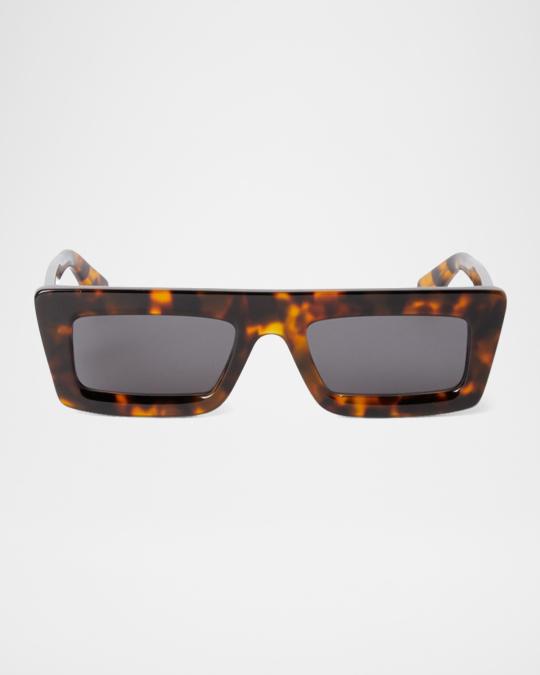 Off-White Ontario OERI136F24PLA0017407 Sunglasses Brown Acetate Rectangle Off-White Ontario Rectangle Sunglasses | ShopSimon main image 2