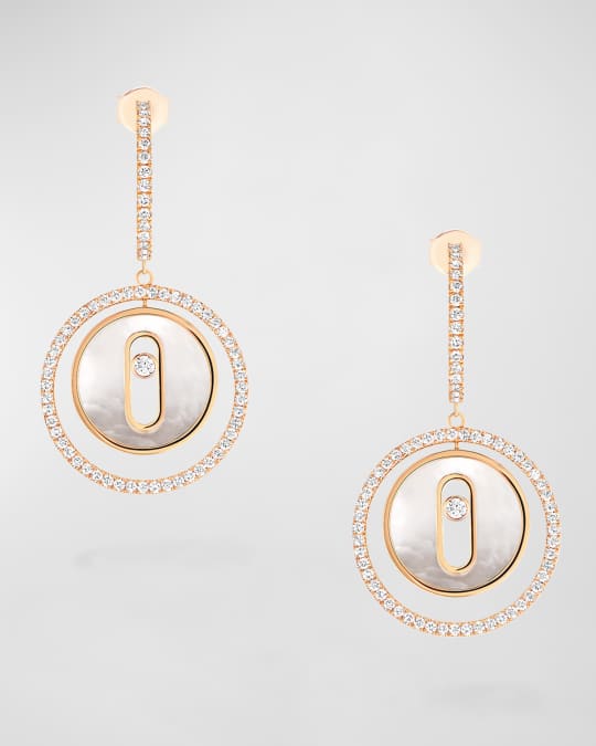 Lucky Move 18K Yellow Gold Earrings with Mother-of-Pearl