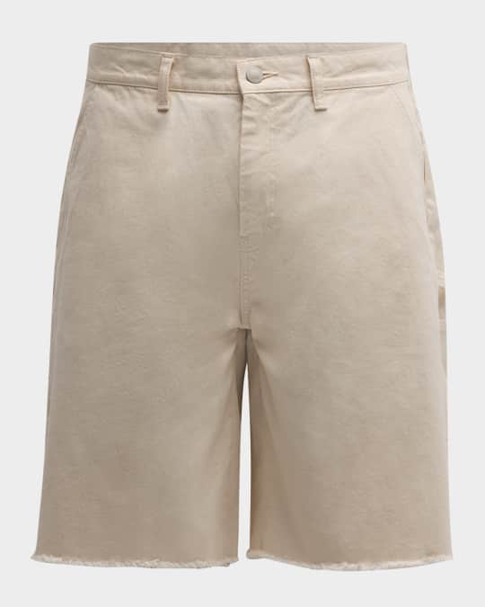 John Elliott Men's Cutoff Canvas Work Shorts | Neiman Marcus