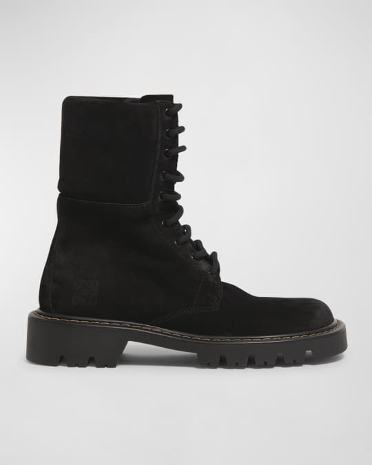 ブーツその他 LOEWE SIERRA LEATHER COMBAT BOOTS LOEWE Sierra Combat Boots | Black | FARFETCH BN