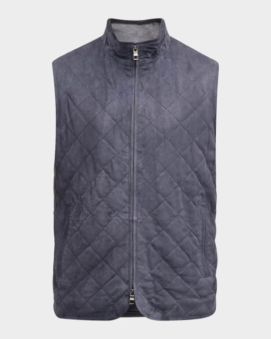 Men's Essex Quilted Suede Vest