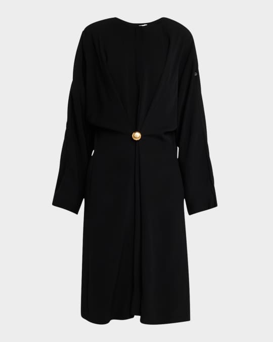 Pebble Long-Sleeve Midi Dress