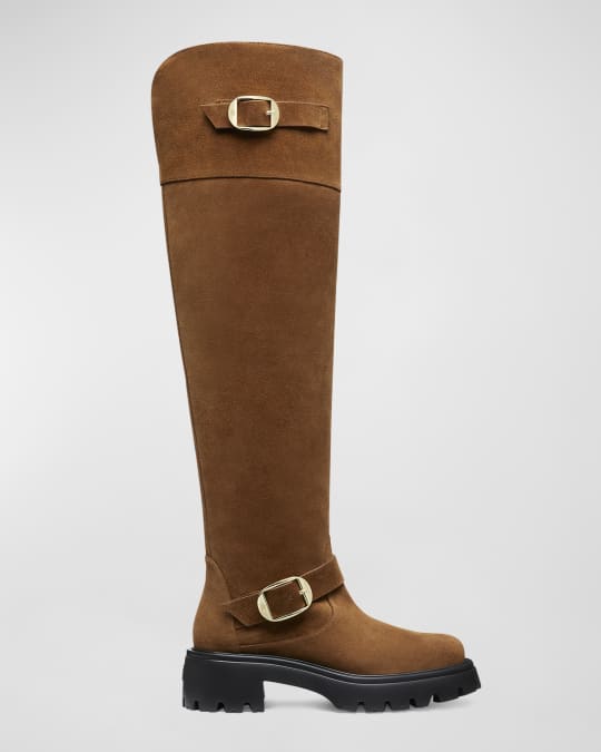 Emerson Buckle Suede Tall Boots