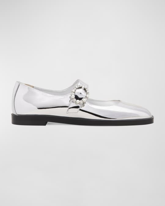 Loralei Metallic Crystal Mary Jane Flats
