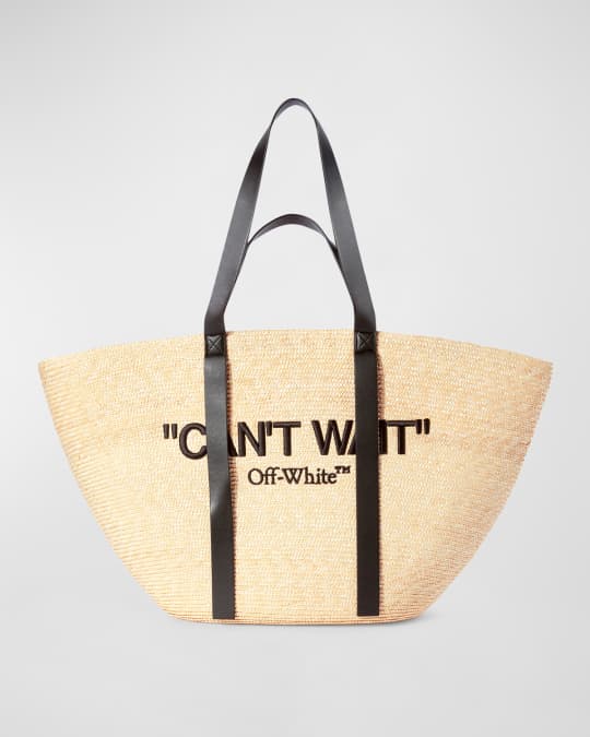 Off-White Day Off Raffia Tote Bag | Neiman Marcus