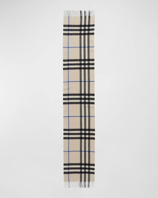 Burberry Giant Blue Check Cashmere Scarf | Neiman Marcus