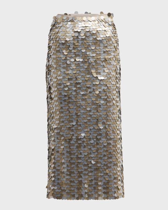Sequin Midi Pencil Skirt
