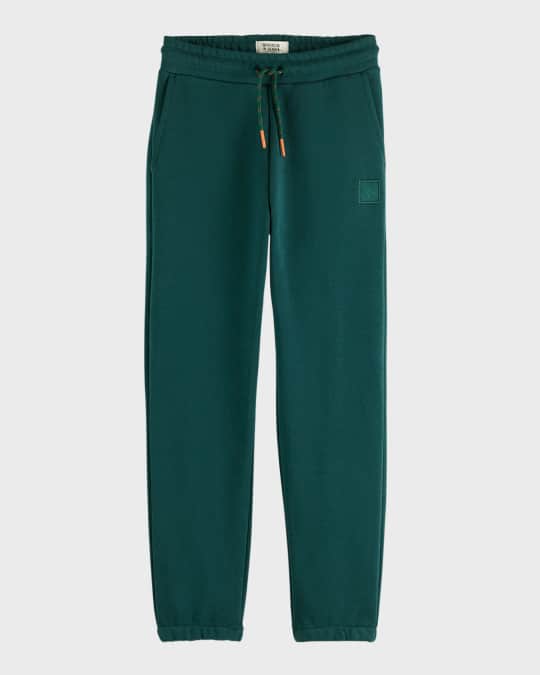 Boy's Sweatpants W/ Logo Badge, Size 4-12