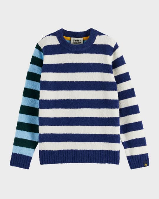 Boy's Two-Toned Striped Sweater, Size 4-12