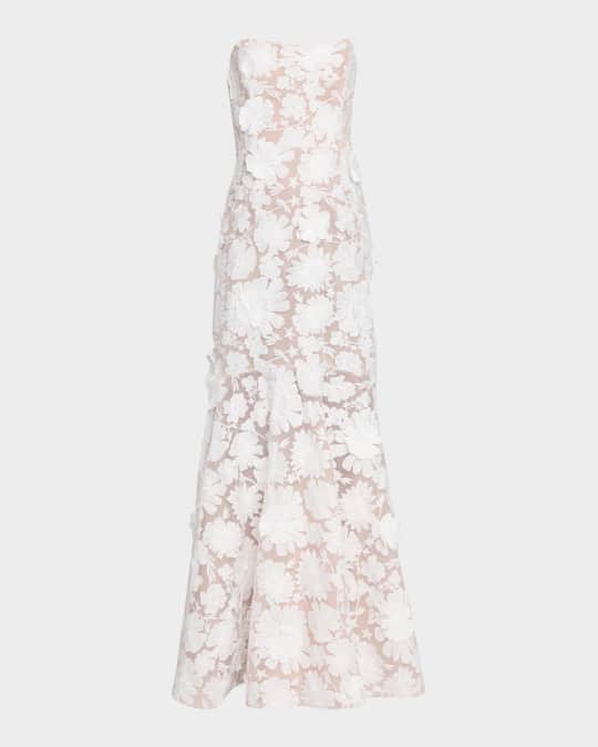 HELSI Jessica Strapless Embroidered Mermaid Gown | Neiman Marcus