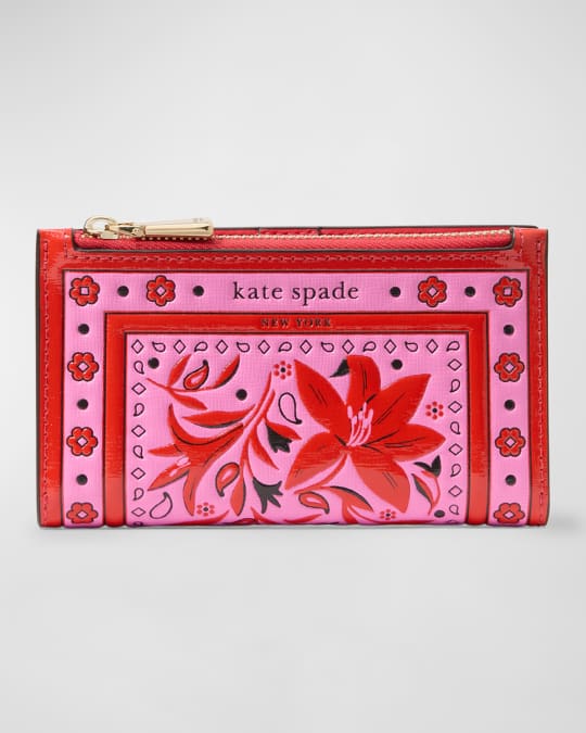 kate spade new york morgan bifold bandana-embossed leather wallet - Main Image
