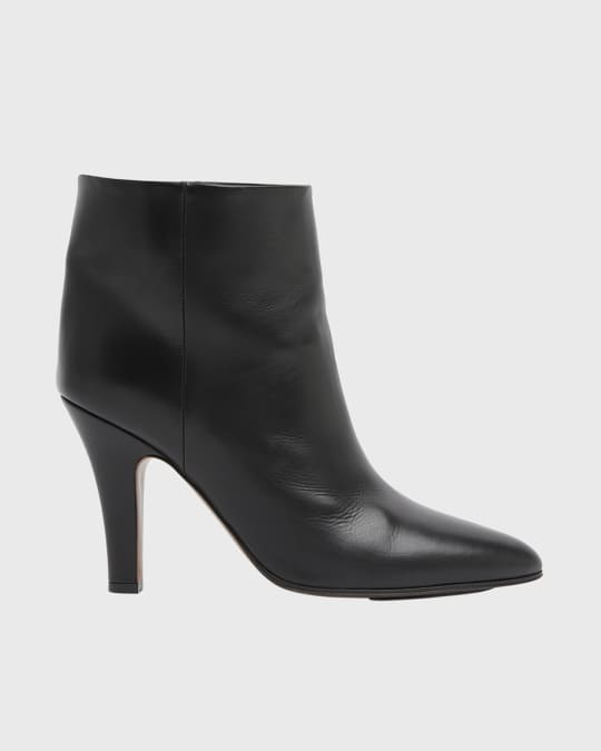 Prudens Leather Stiletto Ankle Booties