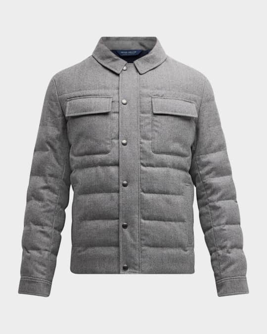 Men's Davos Wool Quilted Shirt Jacket 