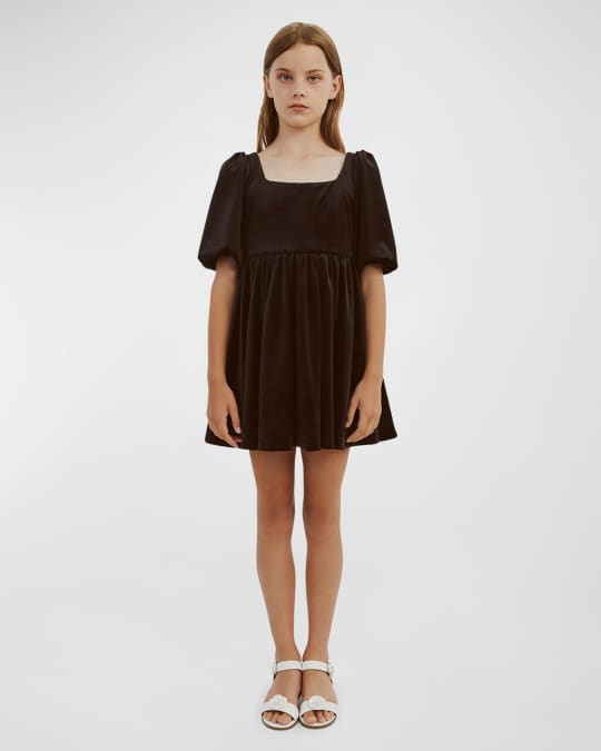 Girl's Latica Faux Pearl Embellished Mini Dress, Size 4-14