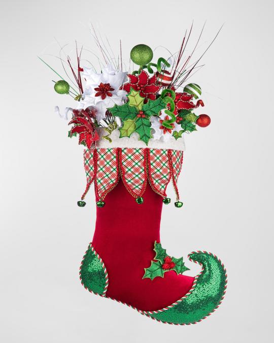 Katherine's Collection Holly Woods Christmas Stocking with Floral Wall ...