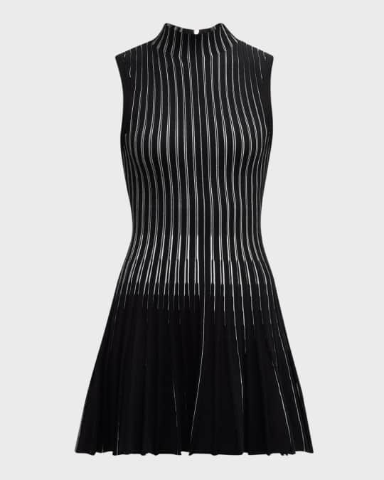 ワンピース SOMEWHERE Stripe Pleats Mini Dress 5BNY346 SOMEWHERE Stripe Pleats Mini Dress 5BNY346