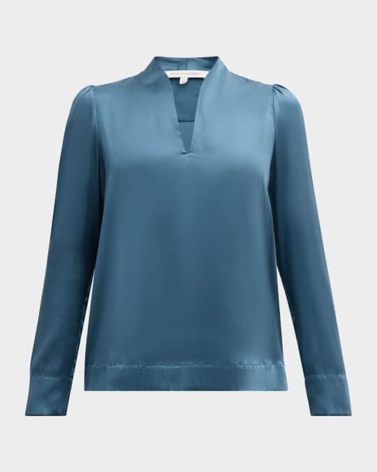 Amara V-Neck Silk Blouse