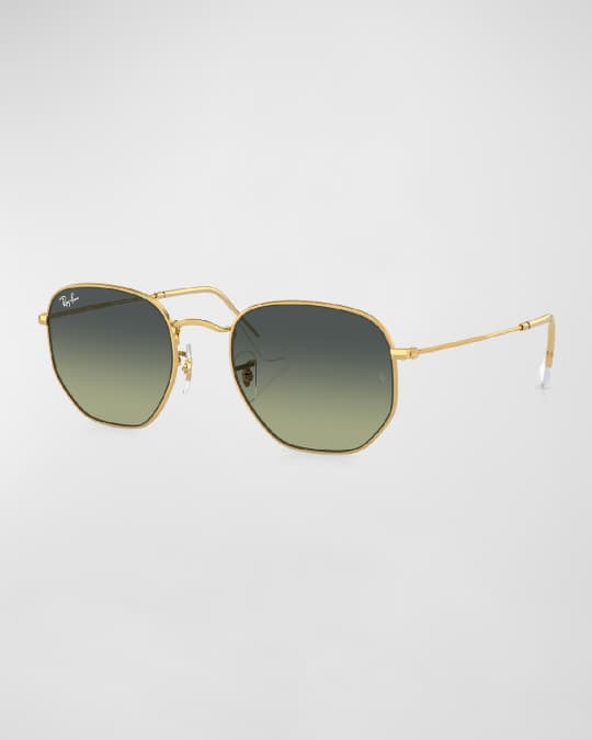 Gradient Metal Round Sunglasses 