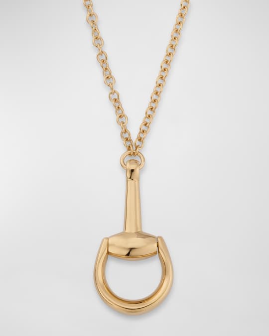 Gucci 18K Yellow Gold Horsebit Necklace Neiman Marcus