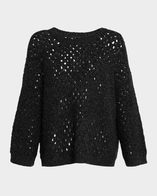 Open-Knit Alpaca Wool Sweater